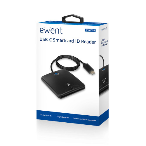 EWENT LECTOR DE DNI ELECTRONICO Y TARJETAS INTELIGENTES USB-C - Imagen 5