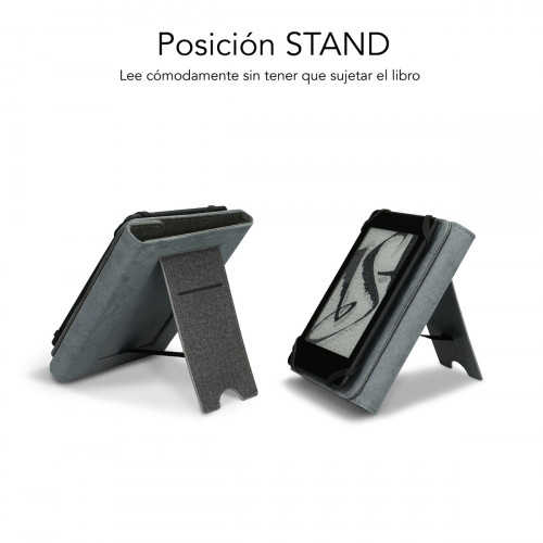 SUBBLIM FUNDA EBOOK CLEVER STAND 6'' GREY - Imagen 5