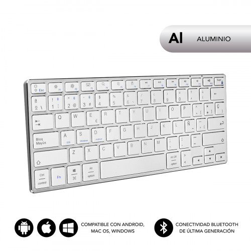 SUBBLIM Teclado Wireless Bluetooth Aluminio Advance Compact - Imagen 2