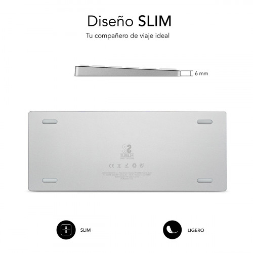 SUBBLIM Teclado Wireless Bluetooth Aluminio Advance Compact - Imagen 4