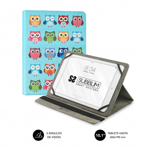 SUBBLIM Funda Tablet Universal TRENDY CASE OWLS 10.1" - Imagen 2
