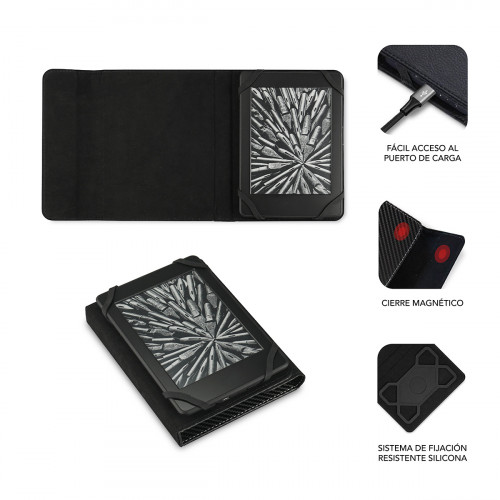 SUBBLIM Funda Libro Electrónico Clever Ebook Case 6" Black - Imagen 3