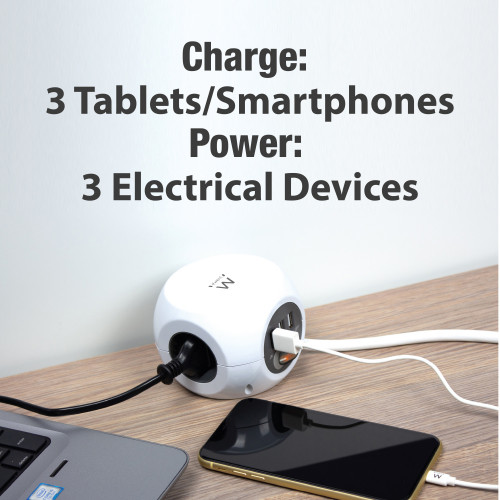 Ewent EW3939 base múltiple 1,5 m 3 salidas AC Interior Blanco - Imagen 5