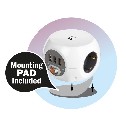 Ewent EW3939 base múltiple 1,5 m 3 salidas AC Interior Blanco - Imagen 8