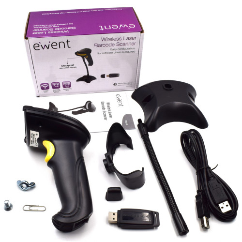 Ewent EW3430 lector de código de barras Lector de códigos de barras portátil 1D LED Negro - Imagen 9
