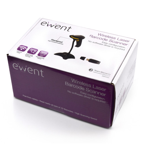 Ewent EW3430 lector de código de barras Lector de códigos de barras portátil 1D LED Negro - Imagen 10