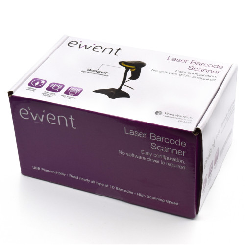 Ewent EW3400 lector de código de barras Lector de códigos de barras portátil 1D Laser Negro - Imagen 9