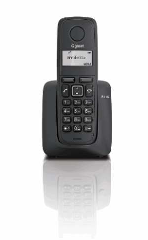 Gigaset A116 Teléfono DECT Identificador de llamadas Negro