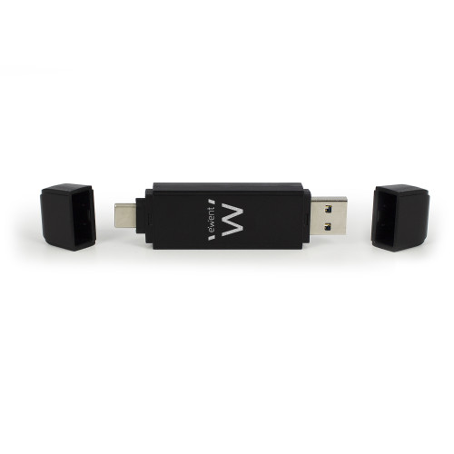 Ewent EW1075 lector de tarjeta USB 3.2 Gen 1 (3.1 Gen 1) Type-A/Type-C Negro - Imagen 3