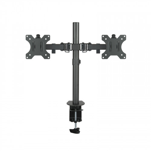 TooQ Soporte de Mesa Giratorio e Inclinable para 2 Pantallas (Monitor / TV Plasma / LCD / LED) 13” – 32”, de Dos Brazos, Negro - Imagen 9
