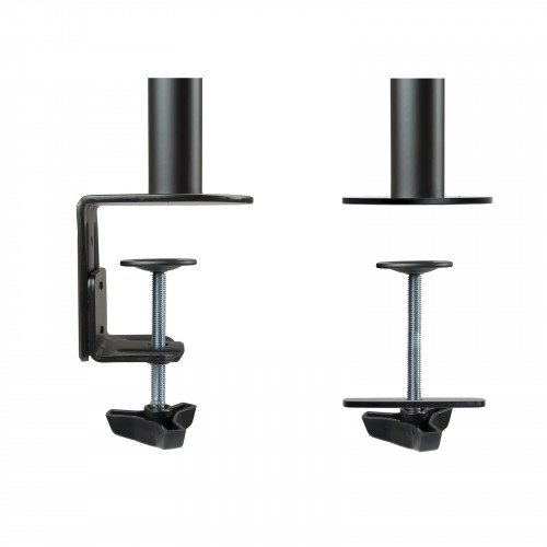 TooQ Soporte de Mesa Giratorio e Inclinable para 2 Pantallas (Monitor / TV Plasma / LCD / LED) 13” – 32”, de Dos Brazos, Negro - Imagen 12