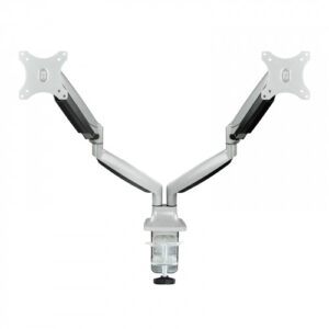 TooQ Soporte de Mesa Giratorio e Inclinable para 2 Pantallas