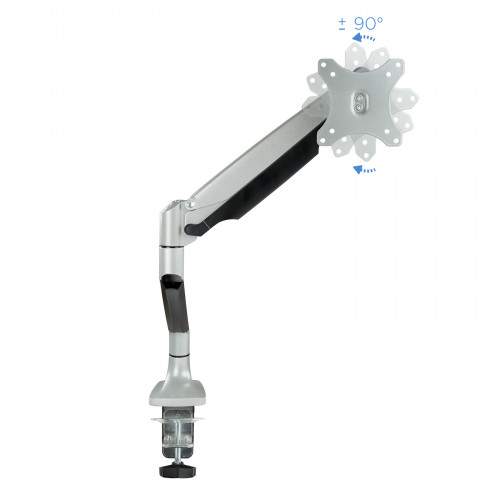 TooQ Soporte de Mesa Giratorio e Inclinable para Pantalla (Monitor / TV Plasma / LCD / LED) 13” – 32”, de Un Brazo, Plata - Imagen 4