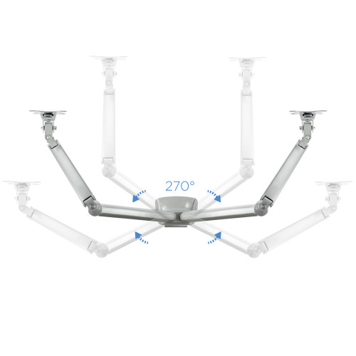 TooQ Soporte de Mesa Giratorio e Inclinable para 2 Pantallas - Imagen 10