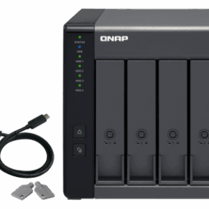 QNAP TR-004 unidad de disco multiple Negro