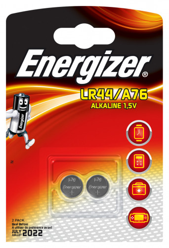 BLISTER 2 PILAS DE BOTON MODELO A76/LR44 ENERGIZER 639317 - Imagen 2