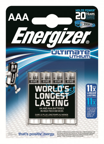 BLISTER 4 PILAS ULTIM LITHIUM TIPO L92 (AAA) ENERGIZER 63917 - Imagen 2