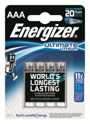 BLISTER 4 PILAS ULTIM LITHIUM TIPO L92 (AAA) ENERGIZER 63917