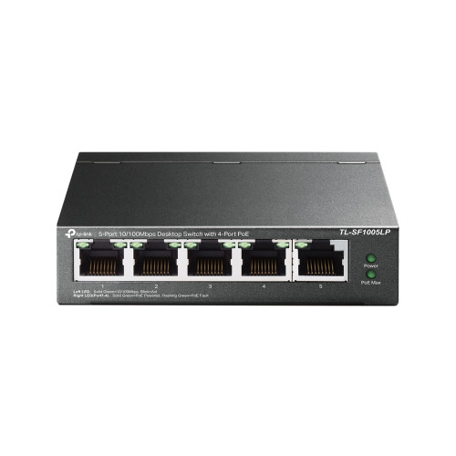 TP-LINK TL-SF1005LP switch No administrado Fast Ethernet (10/100) Energía sobre Ethernet (PoE) Negro - Imagen 2