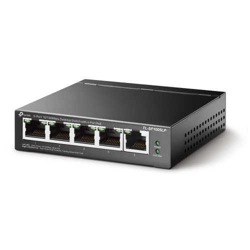 TP-LINK TL-SF1005LP switch No administrado Fast Ethernet (10/100) Energía sobre Ethernet (PoE) Negro - Imagen 3