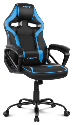 DRIFT DR50 Silla para videojuegos de PC Asiento acolchado tapizado Negro, Azul - Imagen 2