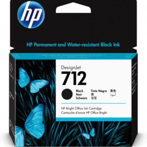 HP Cartucho de Tinta DesignJet 712 negro de 80 ml