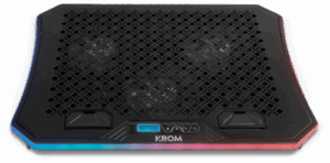 KROM BASE REFRIGERACION PORTATIL HASTA 19". SOPORTE SMARTPHONE. HUB 2 X USB. RGB (NXKROMKOOLER)