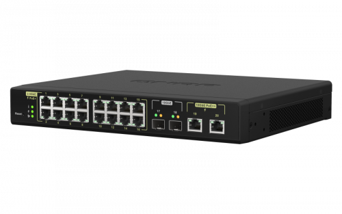 QNAP QSW-M2116P-2T2S switch Gestionado L2 Energía sobre Ethernet (PoE) Negro - Imagen 6