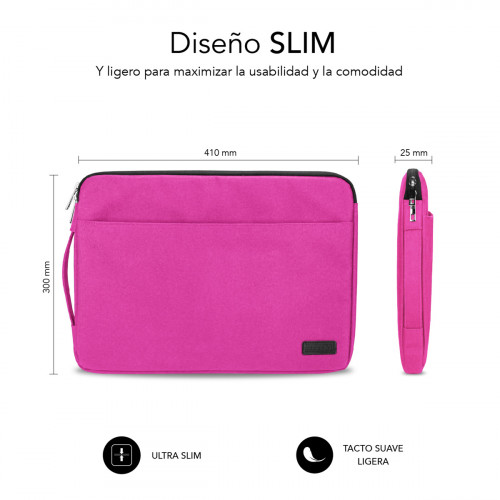 SUBBLIM Funda Ordenador Urban Laptop Sleeve 15,6" Pink - Imagen 5