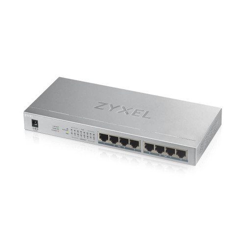 Zyxel GS1008HP No administrado Gigabit Ethernet (10/100/1000) Energía sobre Ethernet (PoE) Gris - Imagen 2