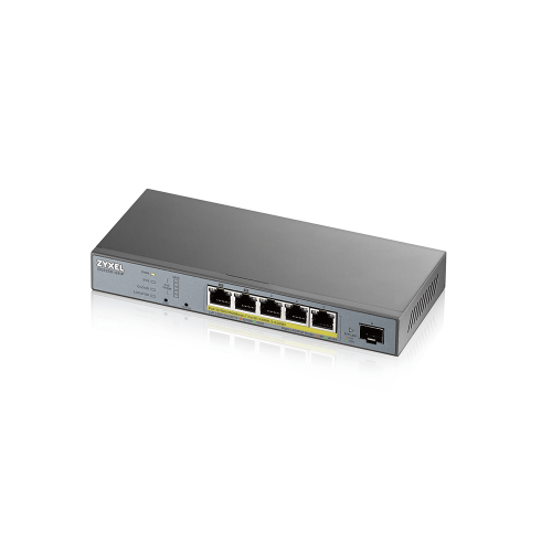 Zyxel GS1350-6HP-EU0101F switch Gestionado L2 Gigabit Ethernet (10/100/1000) Energía sobre Ethernet (PoE) Gris - Imagen 2