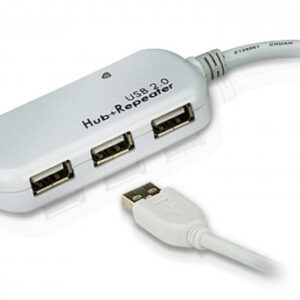 ATEN Cable extensor USB 2.0 de 12 m con hub de cuatro puertos (soporta conexión en cadena hasta 60 m)