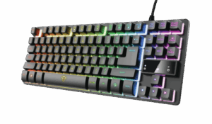 Trust GXT 833 Thado teclado USB Español Negro, Plata