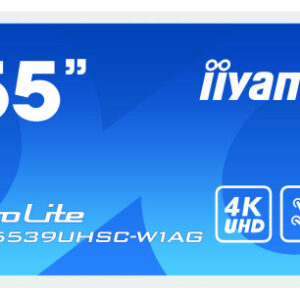 iiyama ProLite TF5539UHSC-W1AG monitor pantalla táctil 139,7 cm (55") 3840 x 2160 Pixeles Multi-touch Multi-usuario Blanco