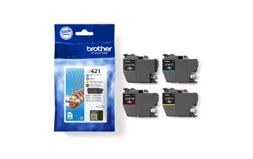 Brother LC-421VAL PagePack 4 pieza(s) Original Rendimiento estándar Negro, Cian, Magenta, Amarillo - Imagen 4