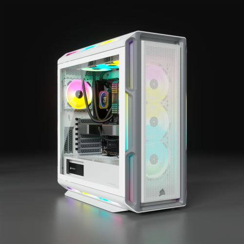 Corsair iCUE 5000T RGB Midi Tower Blanco - Imagen 3