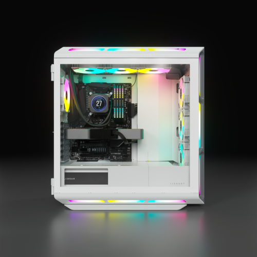 Corsair iCUE 5000T RGB Midi Tower Blanco - Imagen 4