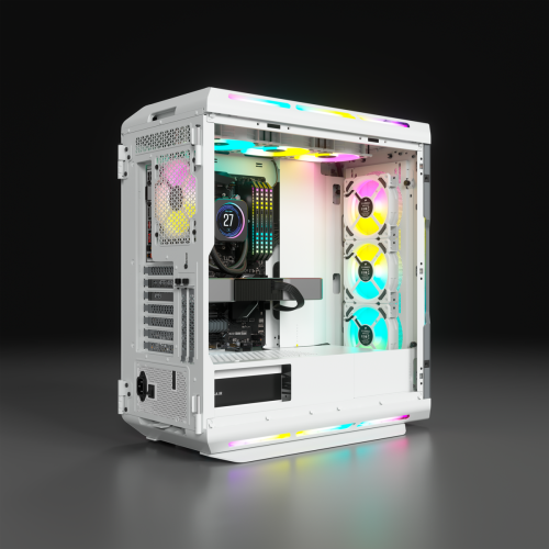 Corsair iCUE 5000T RGB Midi Tower Blanco - Imagen 6
