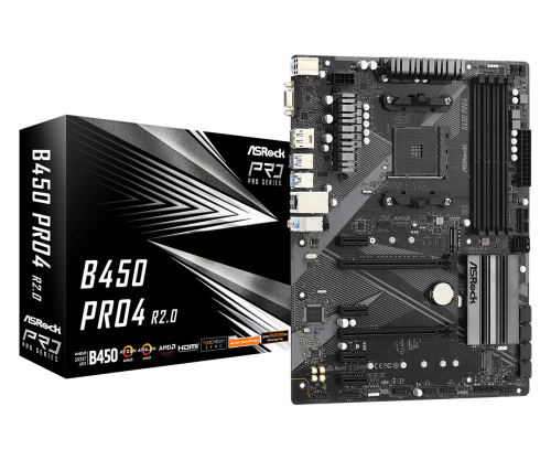 Asrock B450 Pro4 R2.0 AMD B450 Zócalo AM4 ATX