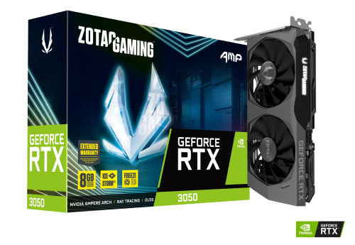 VGA ZOTAC RTX RTX 3050 AMP,NV,RTX3050,GDDR6,8GB,128BIT,HDMI+3DP,ICESTORM 2.0,2 VENTILADORES (ZT-A30500F-10M) - Imagen 9