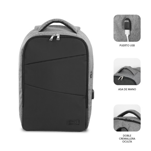 MOCHILA ANTIRROBO SECURE V2 AP ANTITHEFT BACKPACK 16" BLACK - Imagen 3