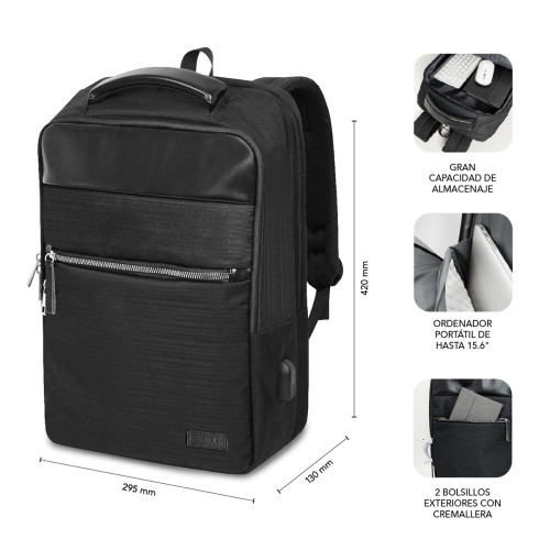 MOCHILA DE NEGOCIOS BUSINESS V2 AP BACKPACK 16" BLACK - Imagen 5