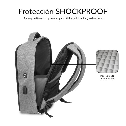 MOCHILA ANTIRROBO SECURE V2 AP ANTITHEFT BACKPACK 16" BLACK - Imagen 6