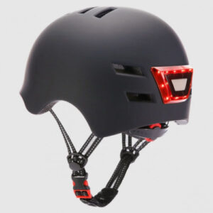 YOUIN CASCO CON LED FRONTAL Y TRASERO NEGRO (TALLA L)