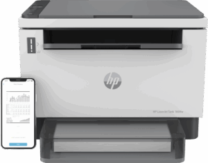HP LaserJet Impresora multifunción Tank 1604w, Blanco y