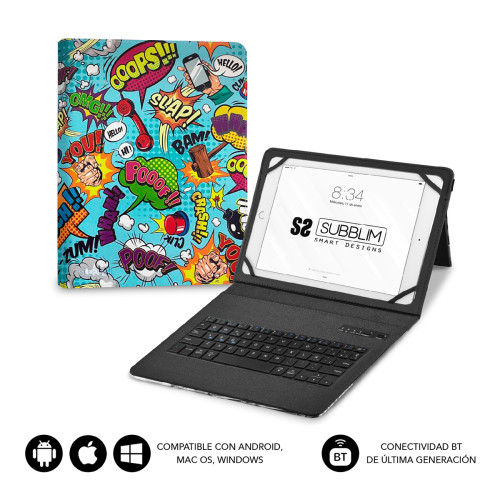 SUBBLIM Funda con Teclado Keytab Pro BT Trendy Comic - Imagen 3