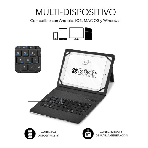 SUBBLIM Funda con Teclado Keytab Pro BT Trendy Leon - Imagen 7