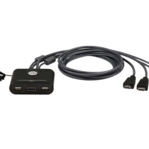 ATEN Switch KVM USB FHD HDMI de 2 puertos en formato cable