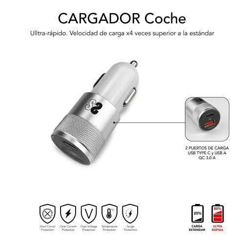 DUAL CAR CHARGER PD20W+QC3.0+C TO C/LIGHTNING S - Imagen 4