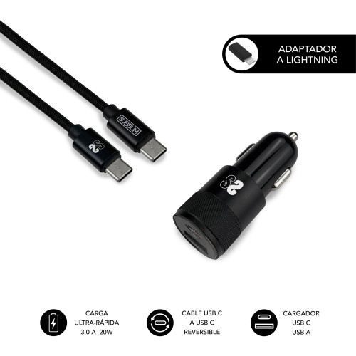 DUAL CAR CHARGER PD20W+QC3.0+C TO C/LIGHTNING B - Imagen 2
